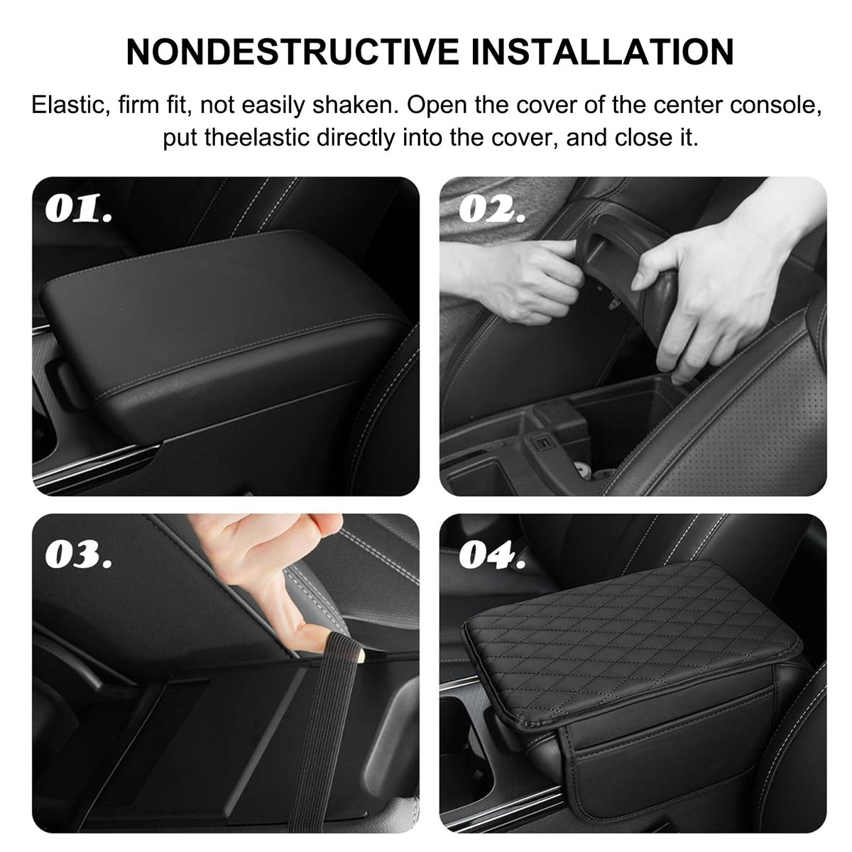 PU lederen auto armleuning mat