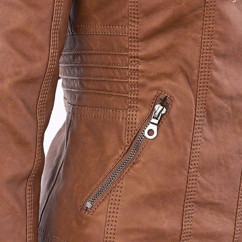 PU-leren zomerjas voor dames