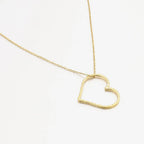Statementketting met goudkleurig hart — afbeelding 2