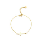 Armband met verguld kruis