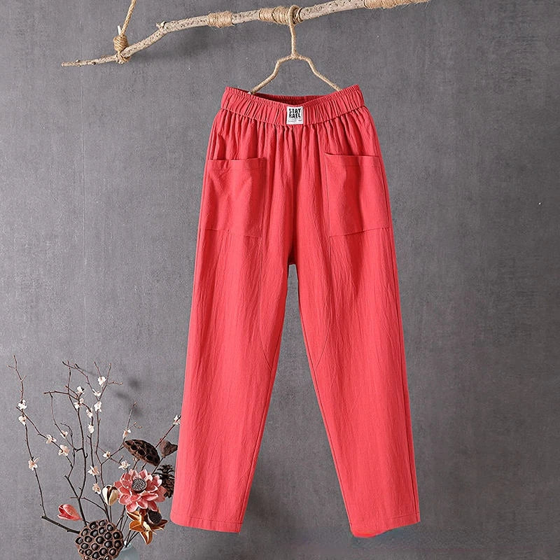 Losse broek met elastische taille