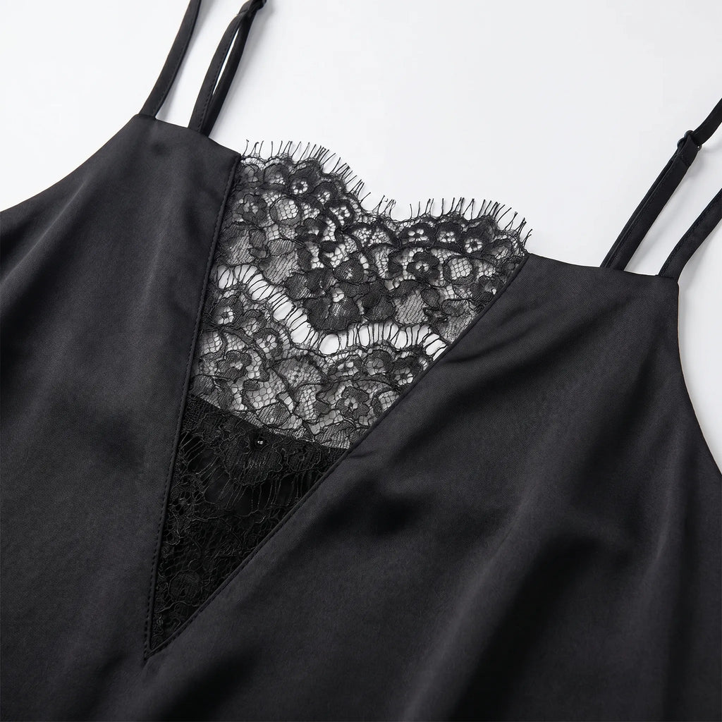 Slipjurk met kanten afwerking