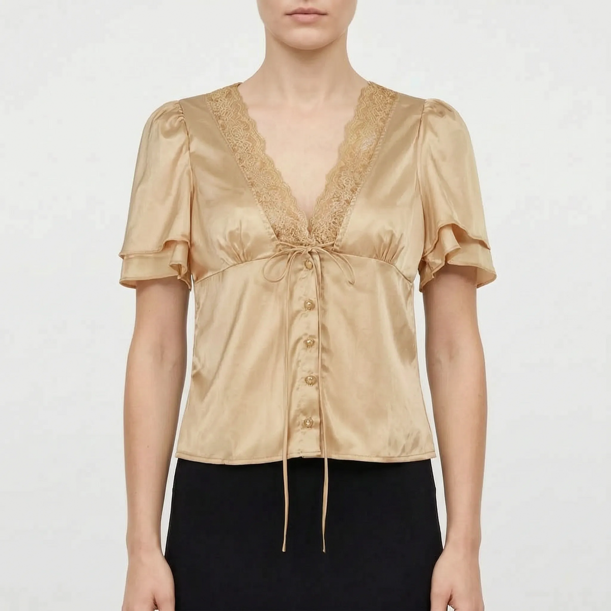 Blouse met kantafwerking — afbeelding 5