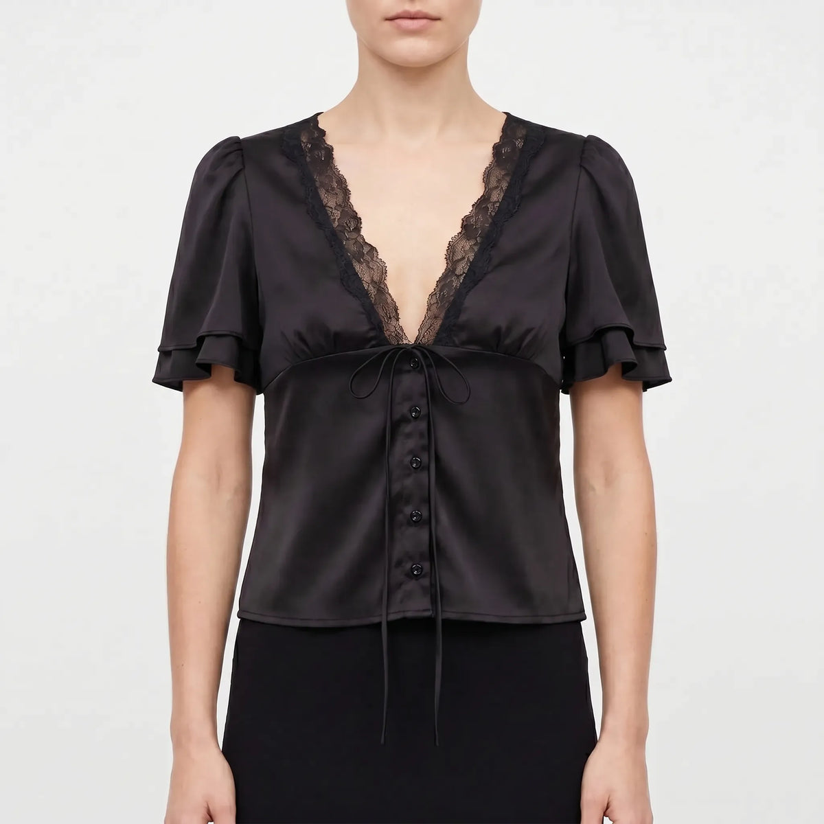 Blouse met kantafwerking — afbeelding 6