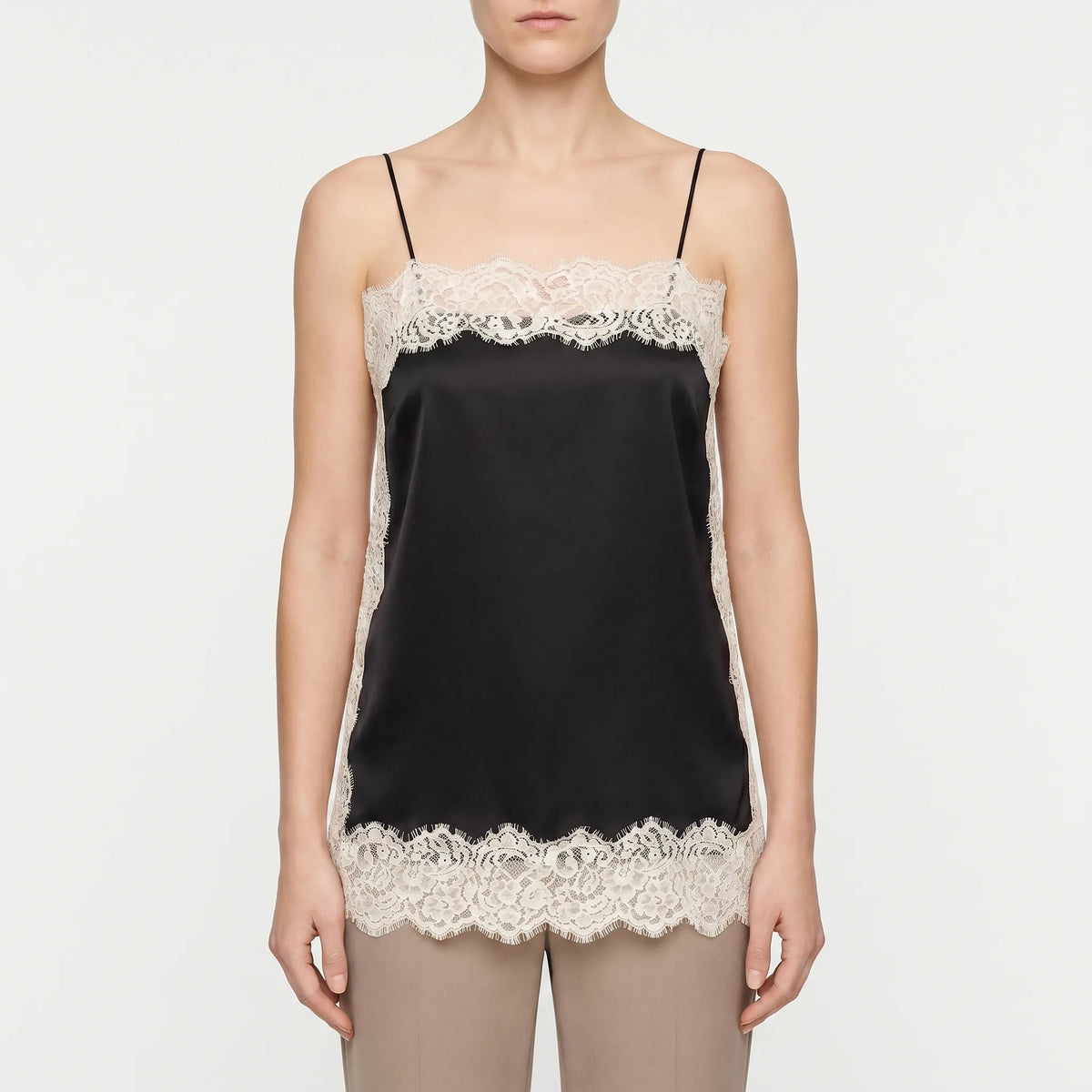 Camisole met kanten rand