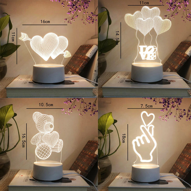 3D-acryllamp met LED