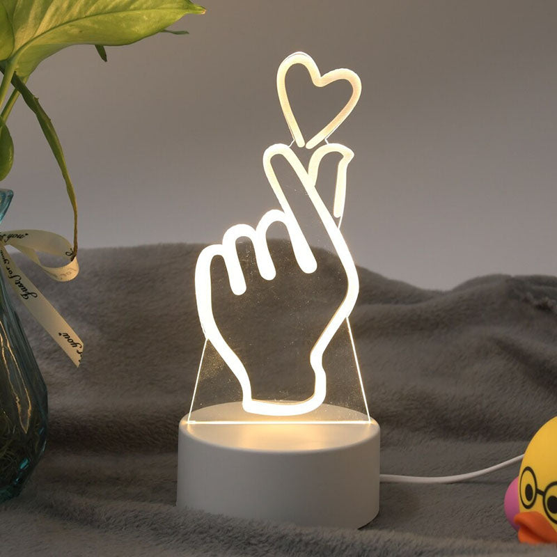 3D-acryllamp met LED
