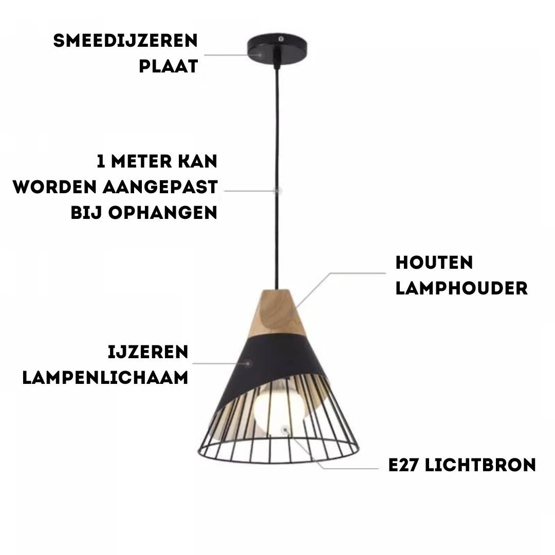 Scandinavische industriële hanglamp