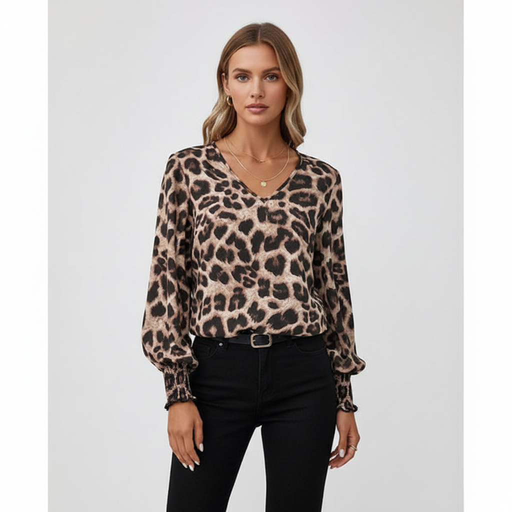 Langemouwige damesblouse