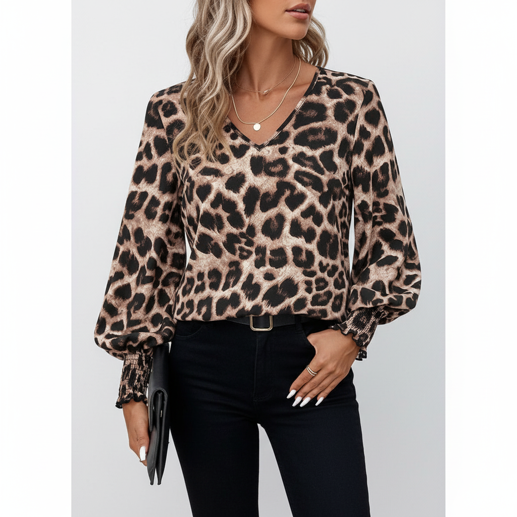 Langemouwige damesblouse