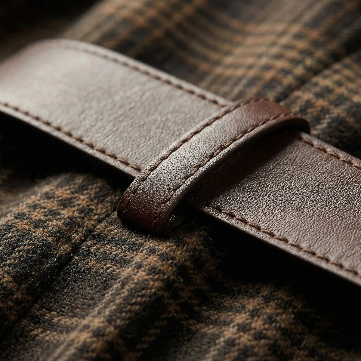 Geruite maxi-jurk met lange mouwen