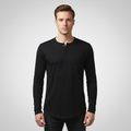 Langarm henley shirt