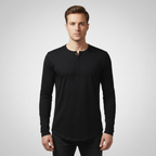 Langarm henley shirt