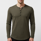 Langarm henley shirt