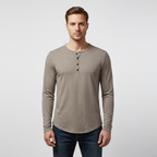 Langarm henley shirt