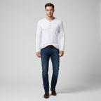 Langarm henley shirt