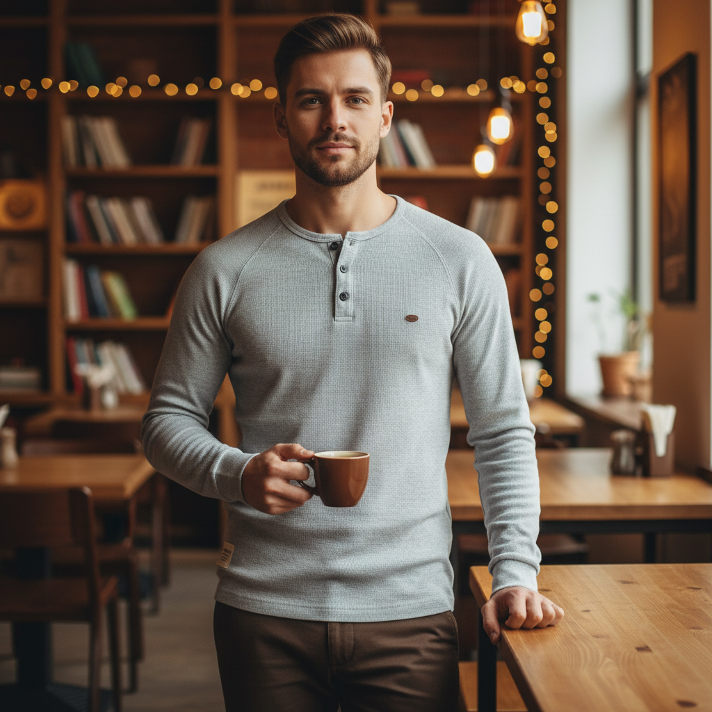 Langarm shirt voor heren