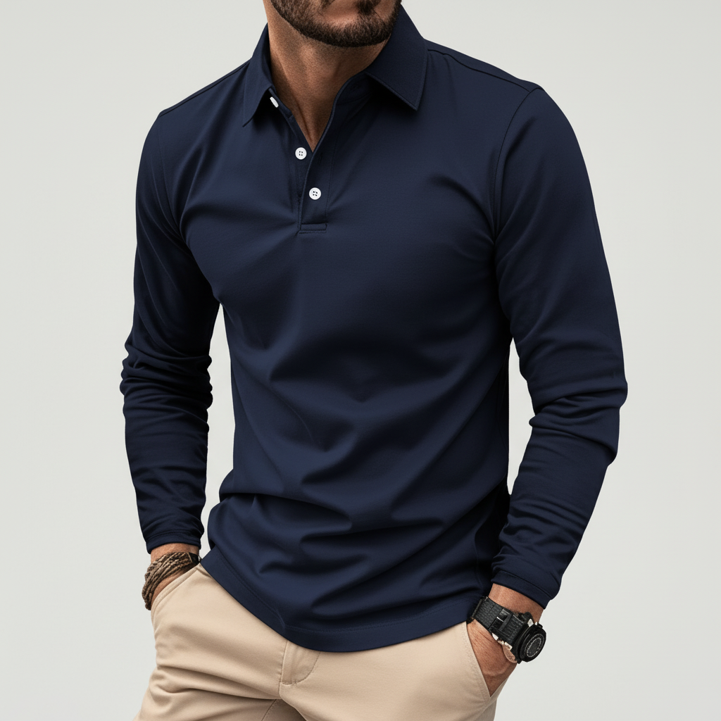 Langarm poloshirt – Noor