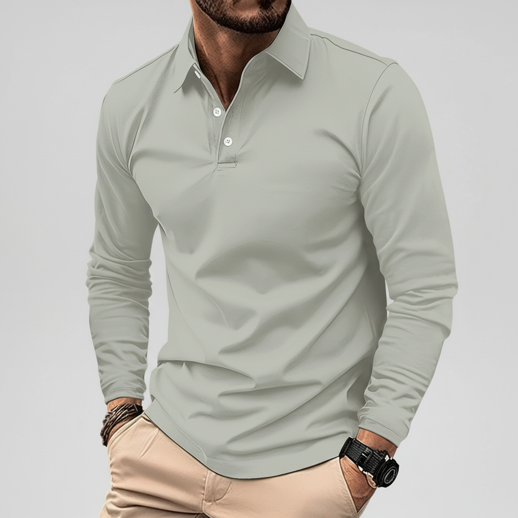 Langarm poloshirt – Noor