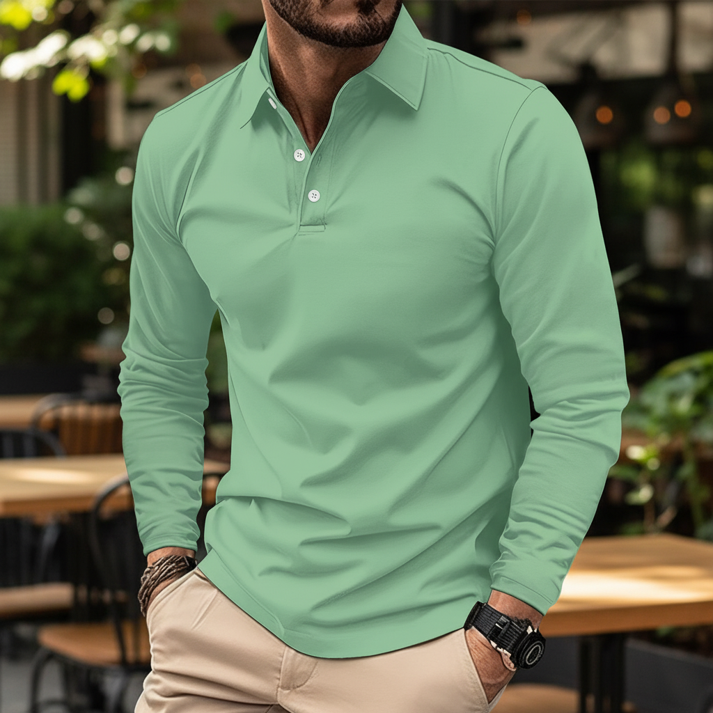 Langarm poloshirt – Noor