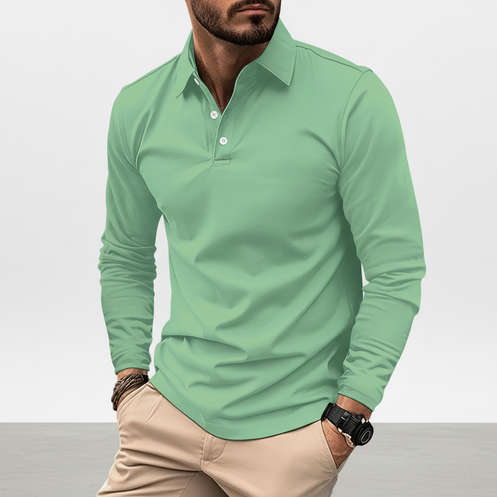 Langarm poloshirt – Noor