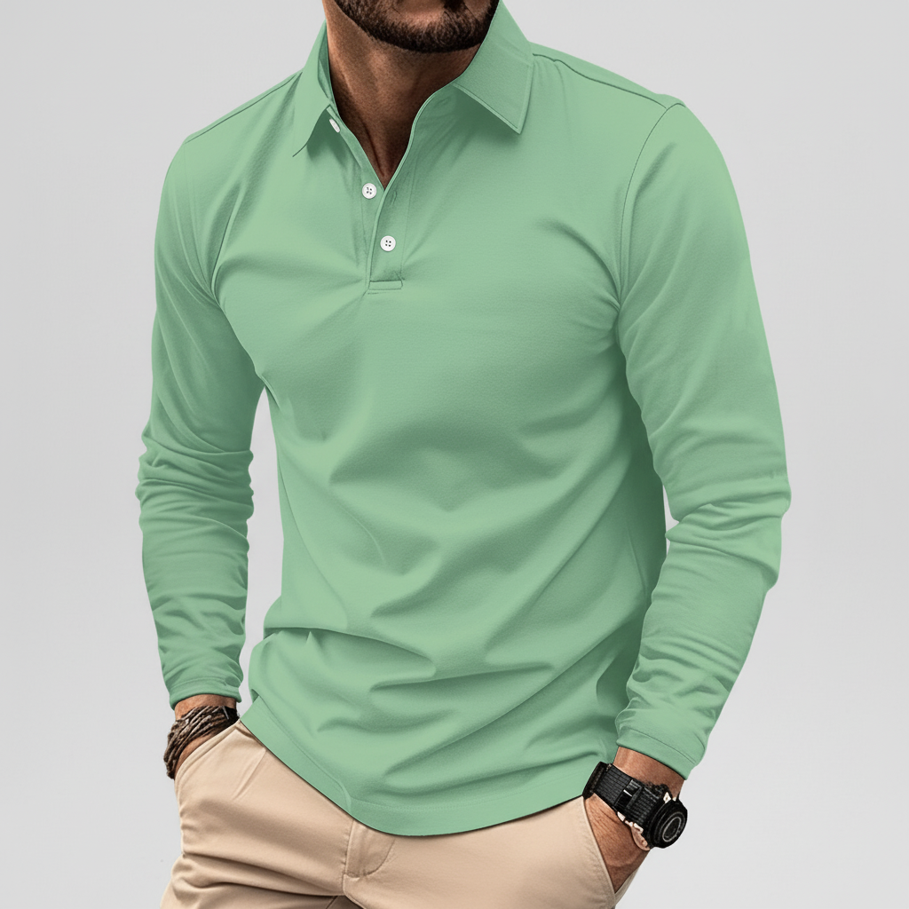 Langarm poloshirt – Noor