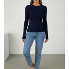 Langarmshirt met ronde hals – Liva