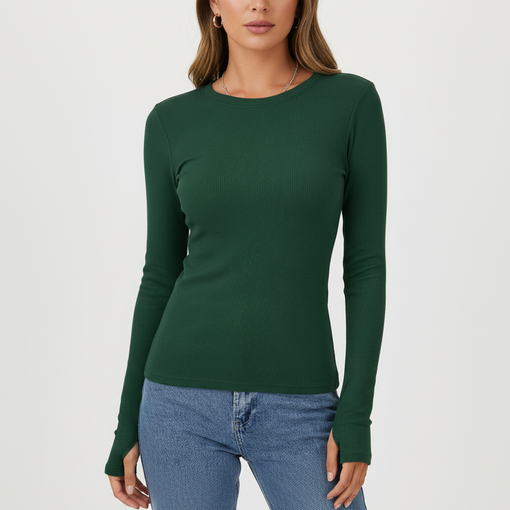Langarmshirt met ronde hals – Liva
