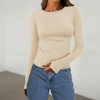 Langarmshirt met ronde hals – Liva