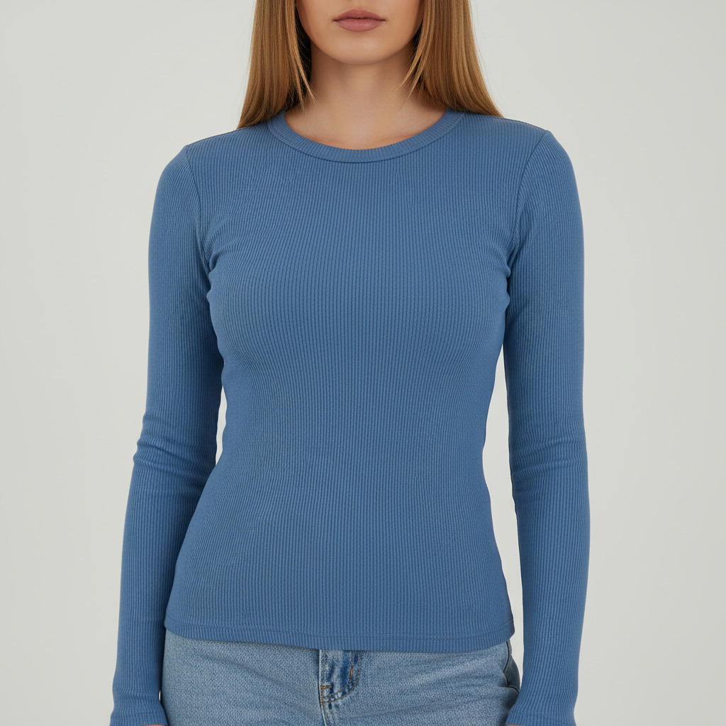 Langarmshirt met ronde hals – Liva