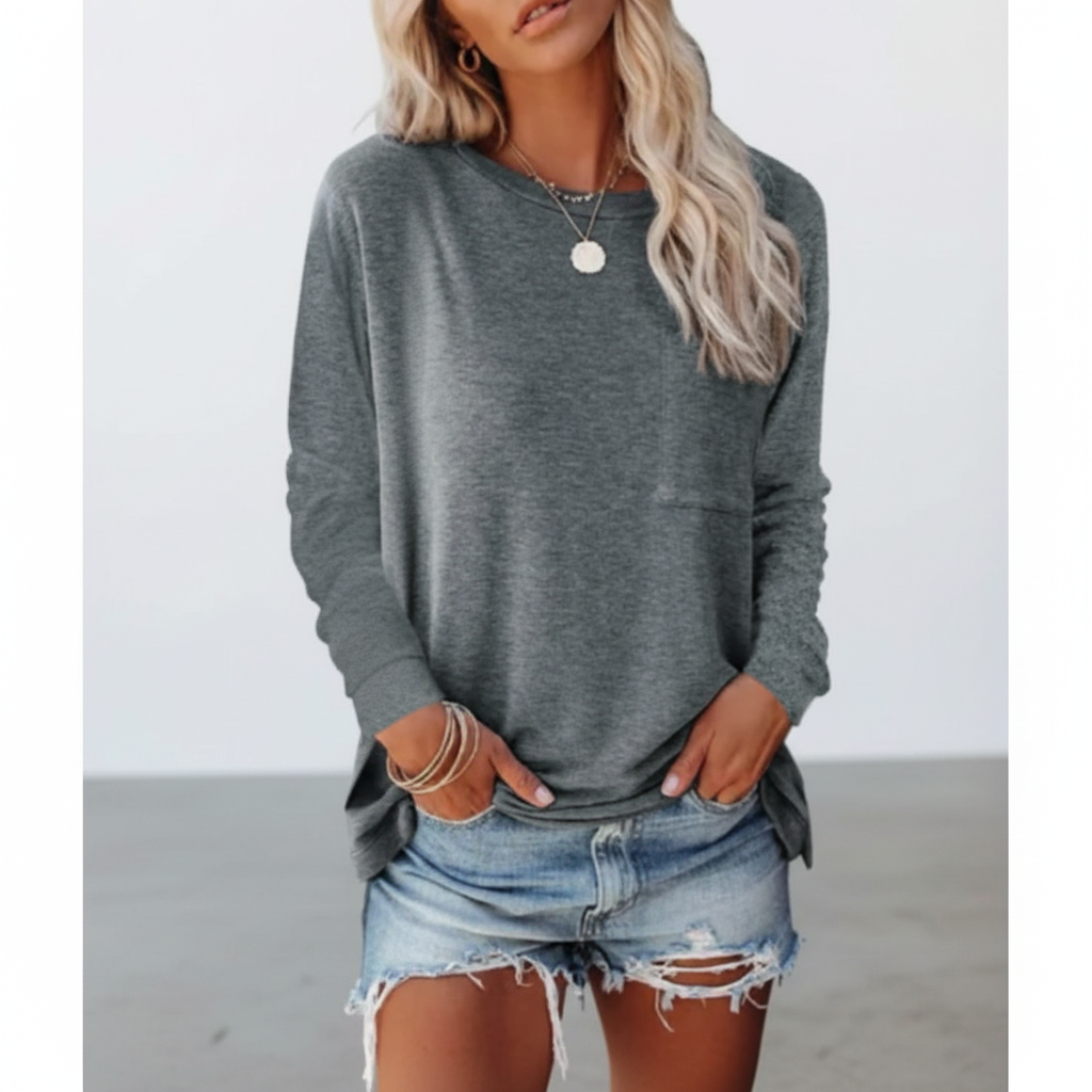 Langarmshirt met ronde hals – Noor