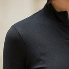 Langarmshirt met halve rits