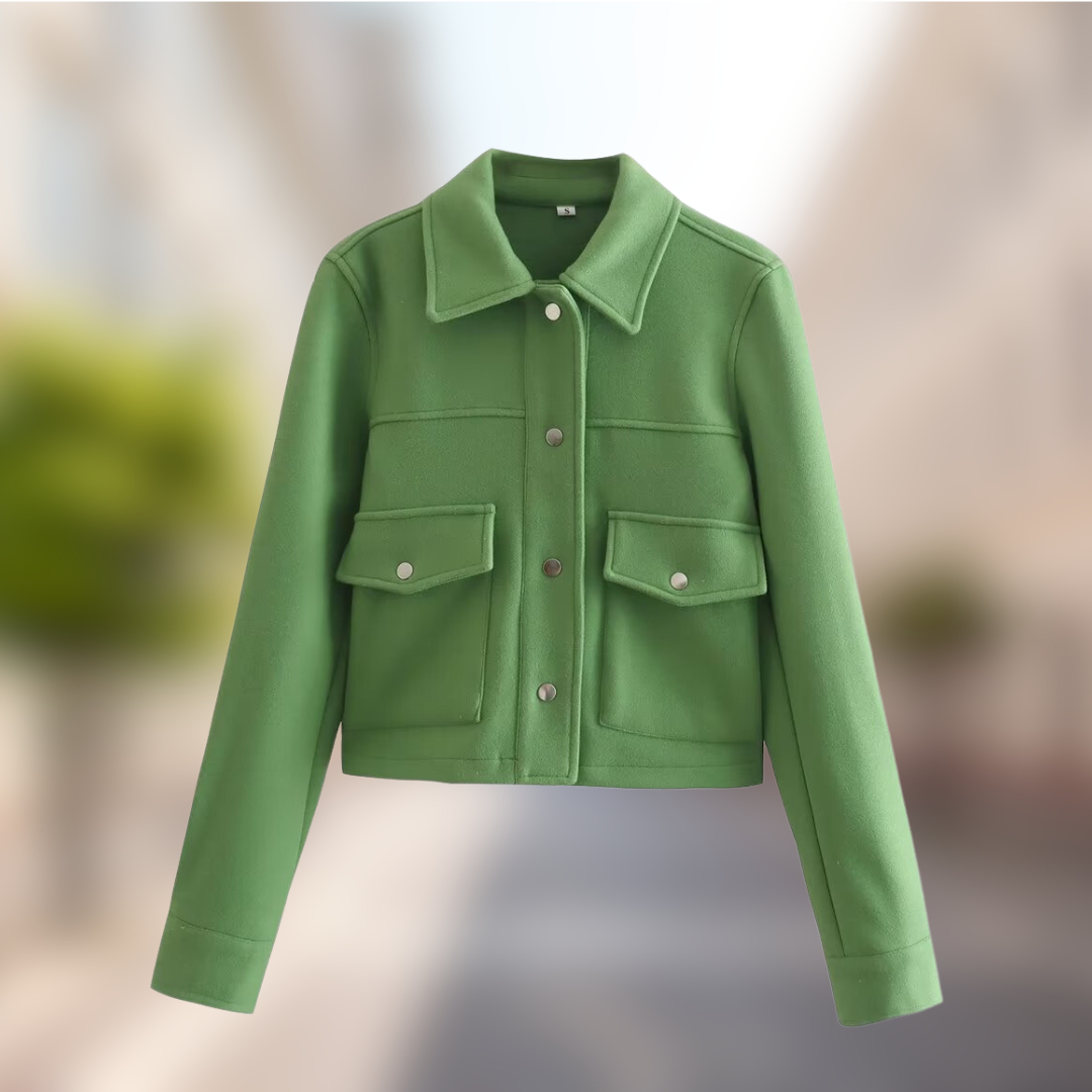 Dames wollen jas in casual look voor de herfst
