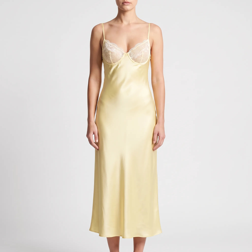 Lange slipdress