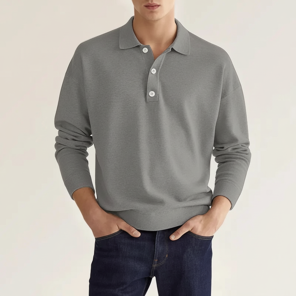 Langarm poloshirt voor heren