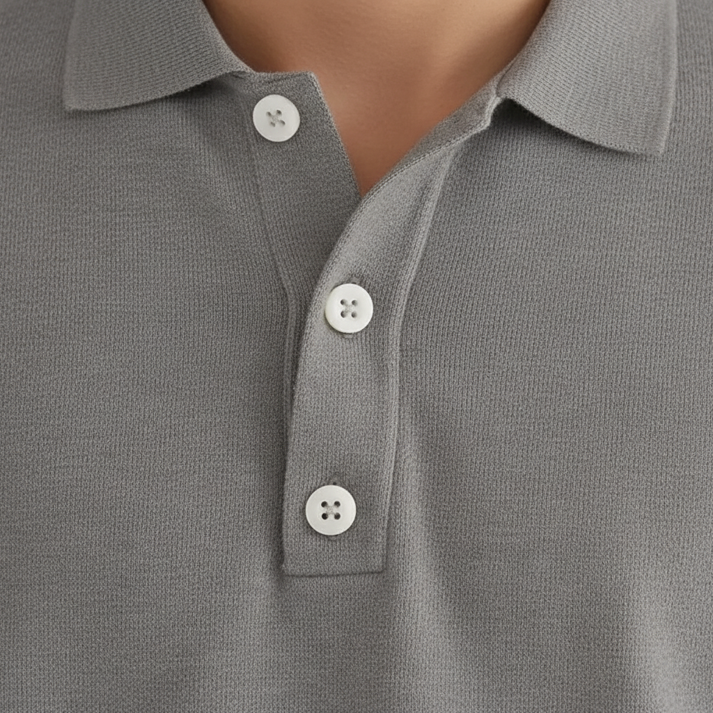 Langarm poloshirt voor heren — afbeelding 3