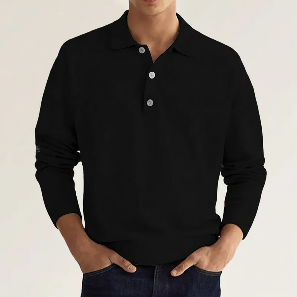 Langarm poloshirt voor heren
