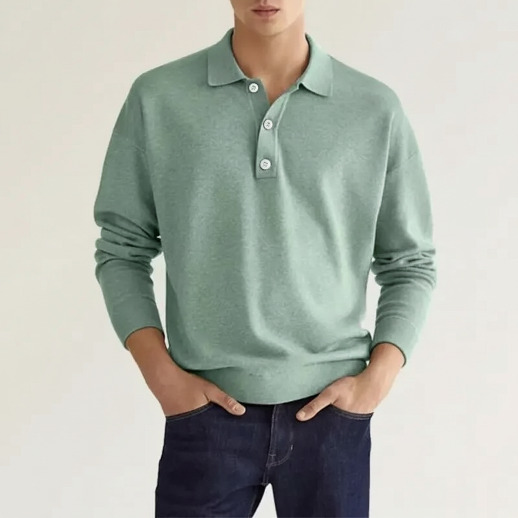 Langarm poloshirt voor heren — afbeelding 7