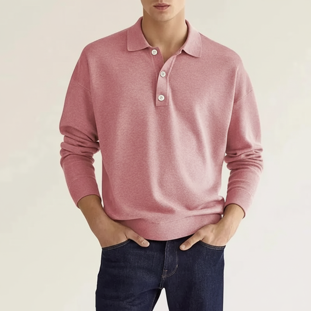 Langarm poloshirt voor heren