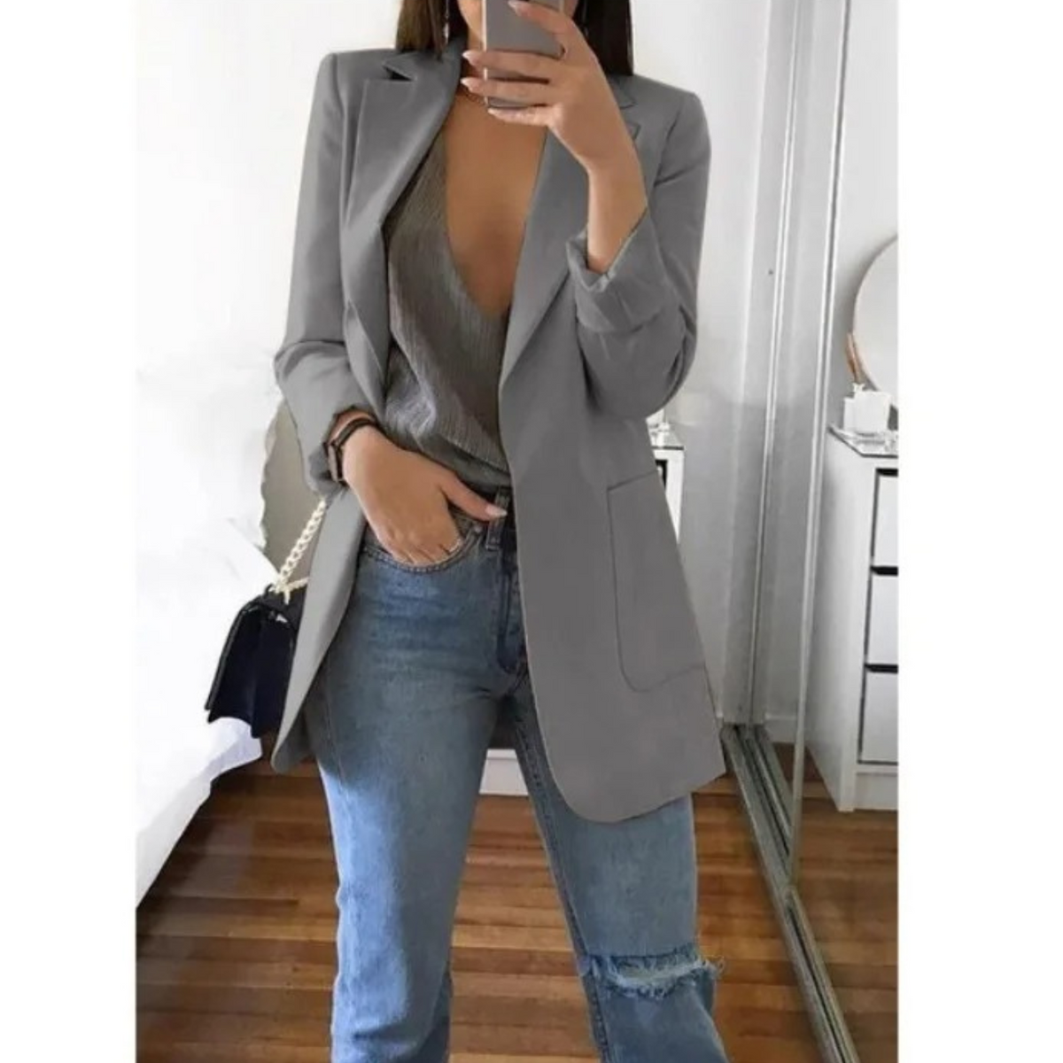 Lange damesblazer