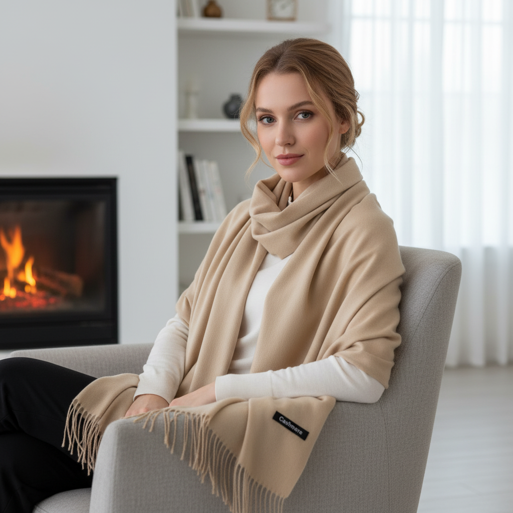 Lange dames cashmere sjaal