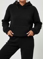 Lange hoodie met zak