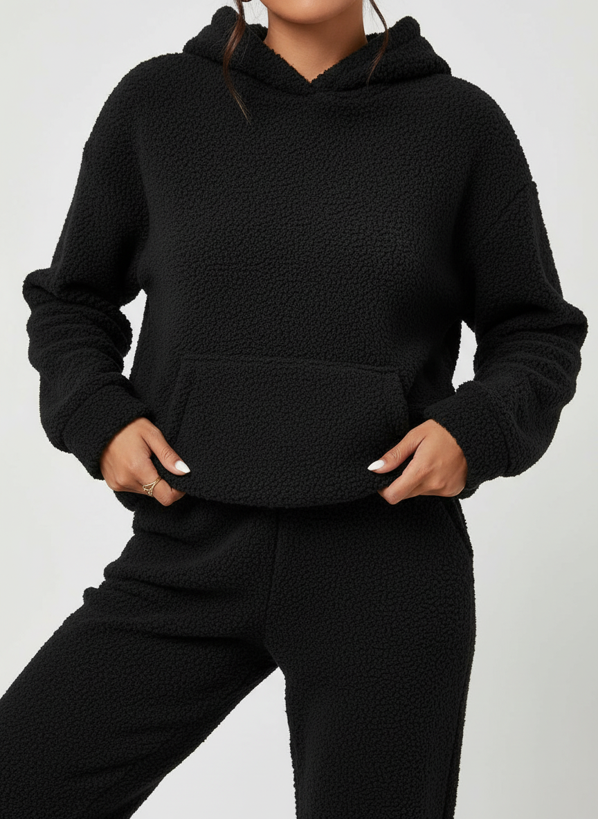 Lange hoodie met zak