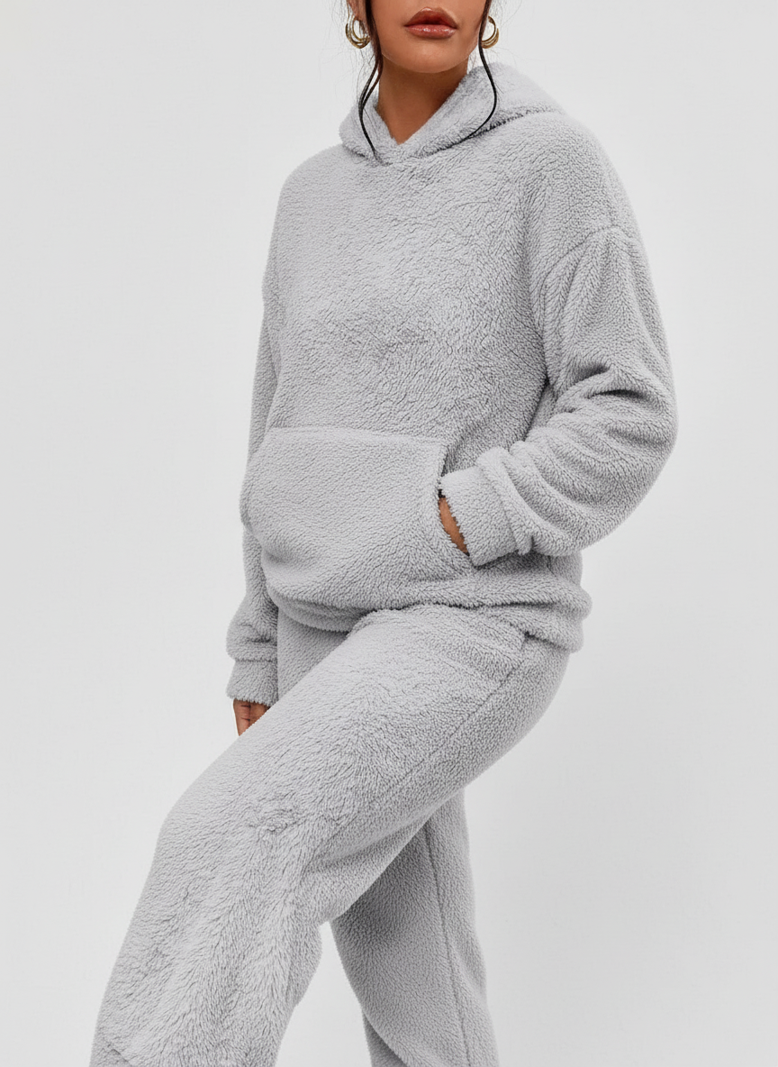 Lange hoodie met zak