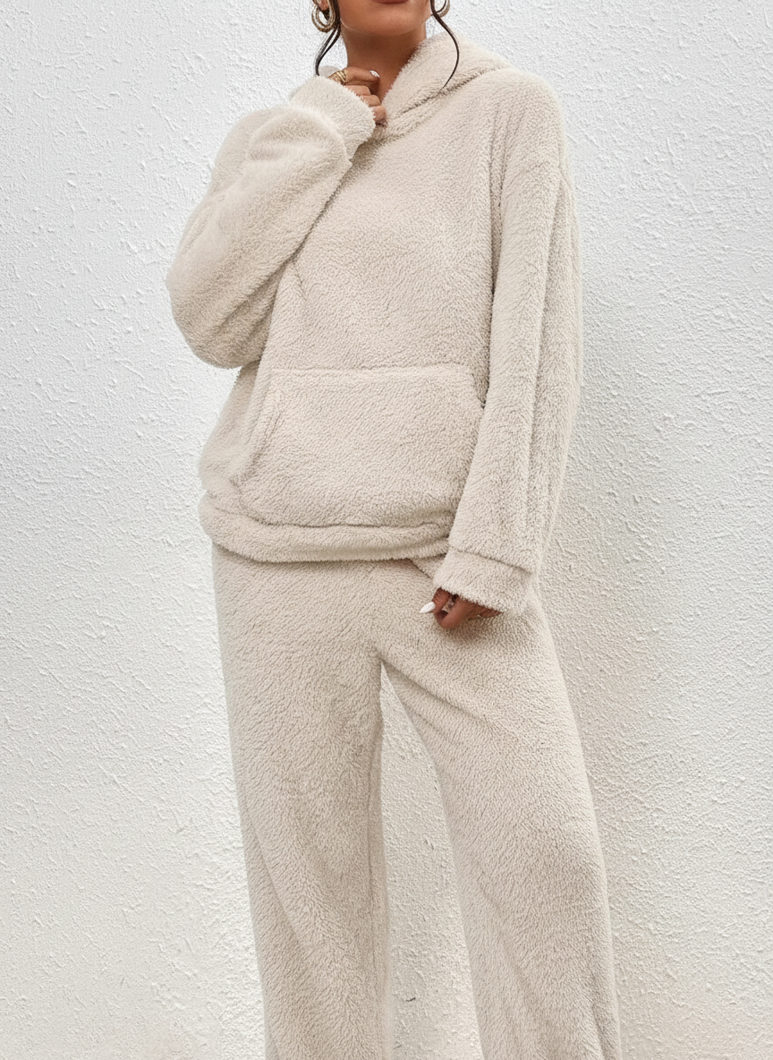 Lange hoodie met zak