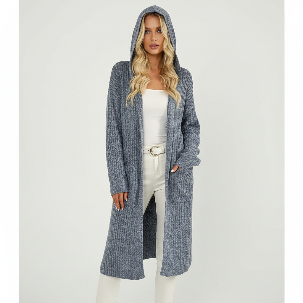 Lange gebreide cardigan – Noor