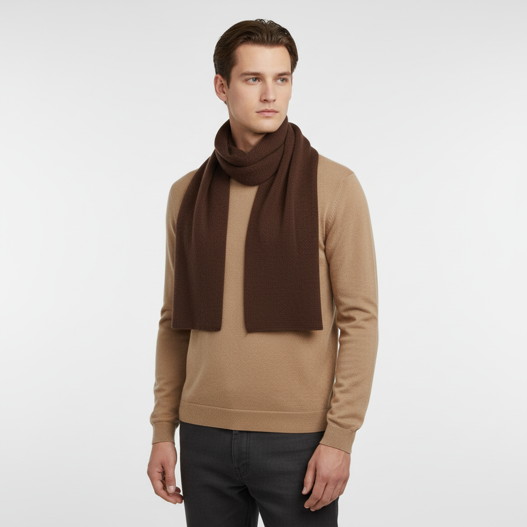 Lange gebreide unisex sjaal