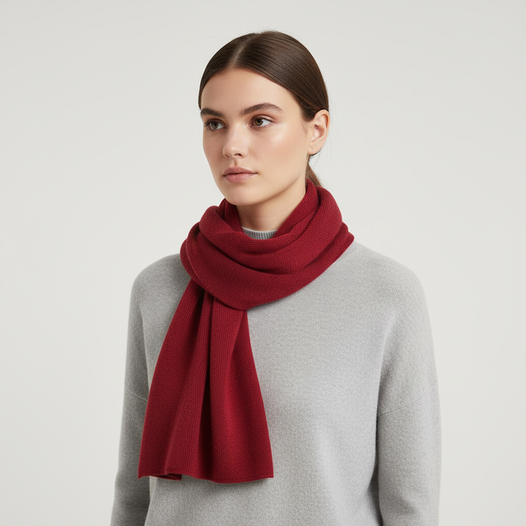 Lange gebreide unisex sjaal