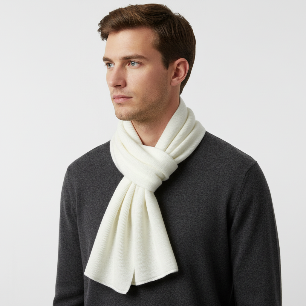 Lange gebreide unisex sjaal
