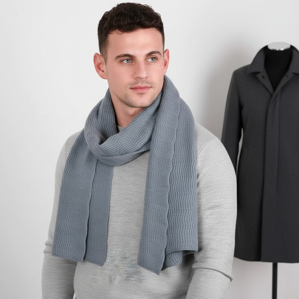 Lange gebreide unisex sjaal